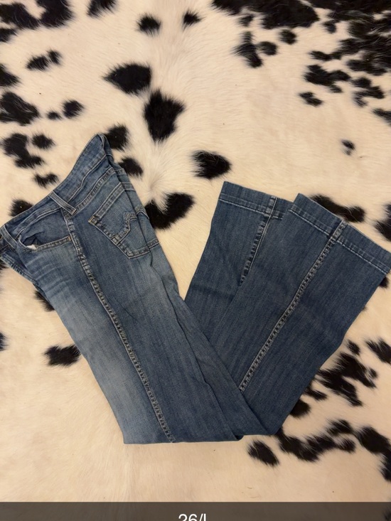 Ariat Denim - Ariat Women's Blue Flare Jeans - Two-Tone Wash